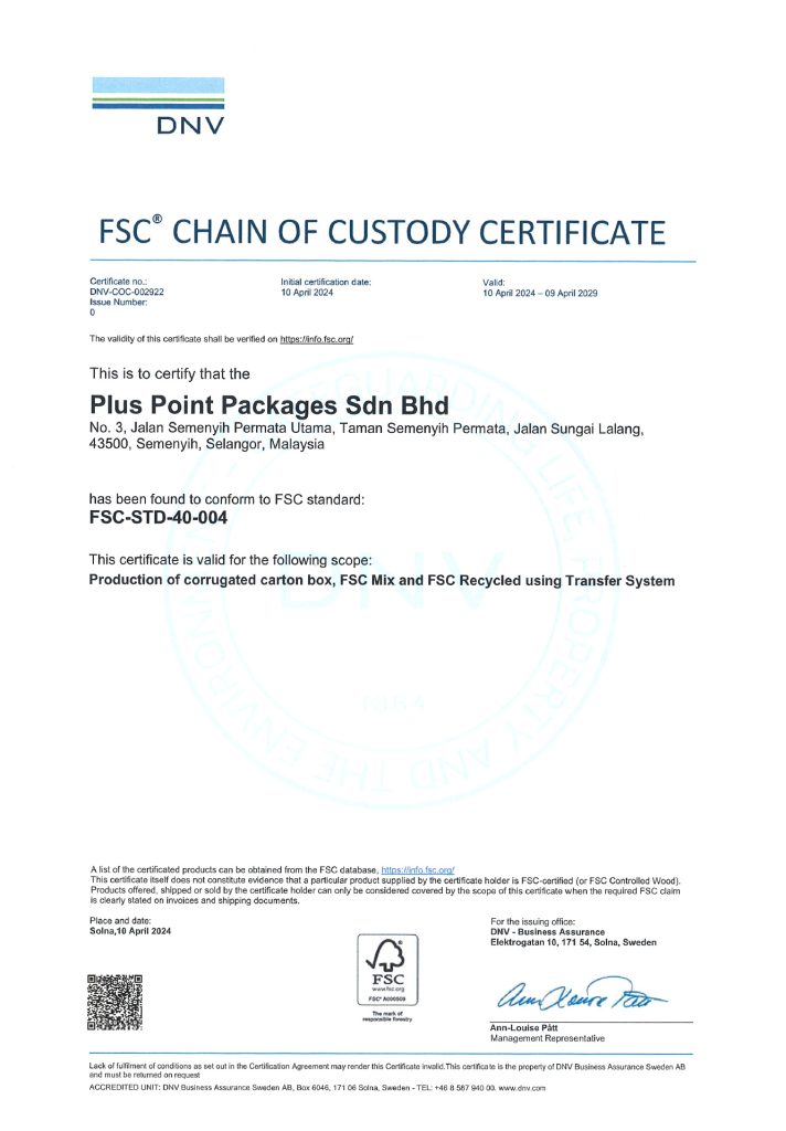 DNV certificate